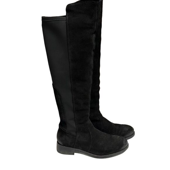Bos & Co Bunt Black Suede Waterproof Tall Riding Boot Size 40 - Picture 1 of 10
